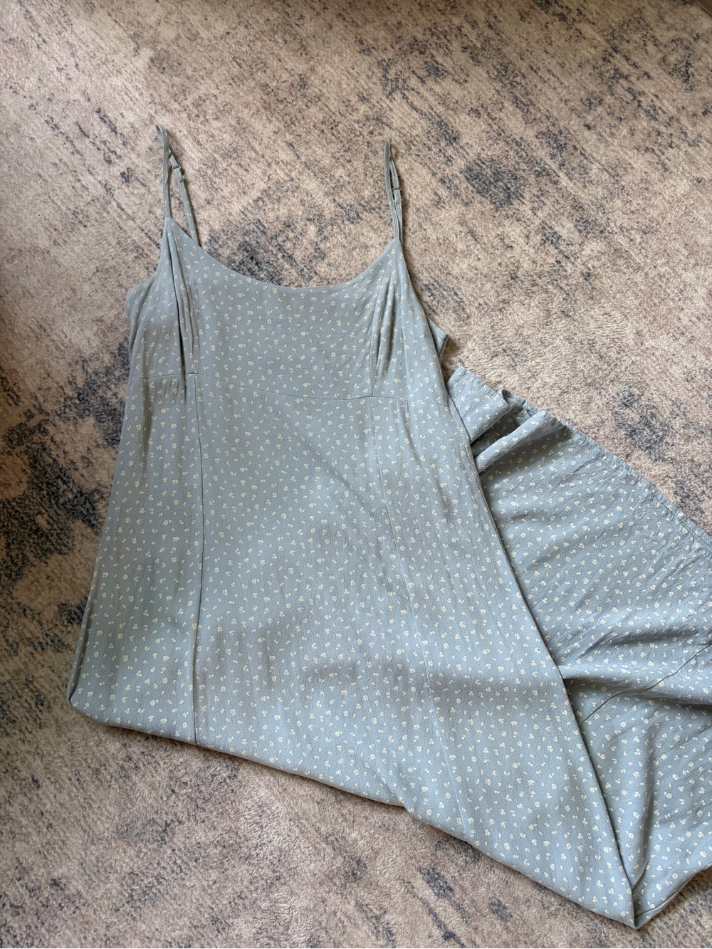 Brandy Melville Light Blue Floral Maxi Dress